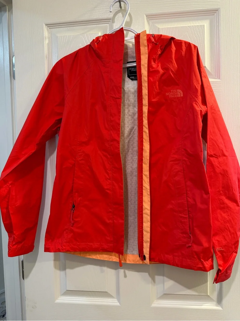 The North Face woman’s Dark Orange Waterproof Hooded Jacket - Picture 1 of 13